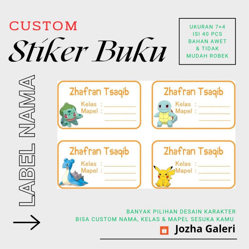 

STIKER LABEL BUKU PELAJARAN CUSTOM / SETIKER NAMA / SETIKER MAPEL /LABEL NAMA