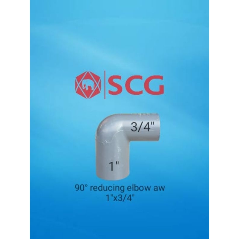 Fitting SCG Reducing Elbow Vlock Sock Knee PVC AW SCG 1" x3/4"