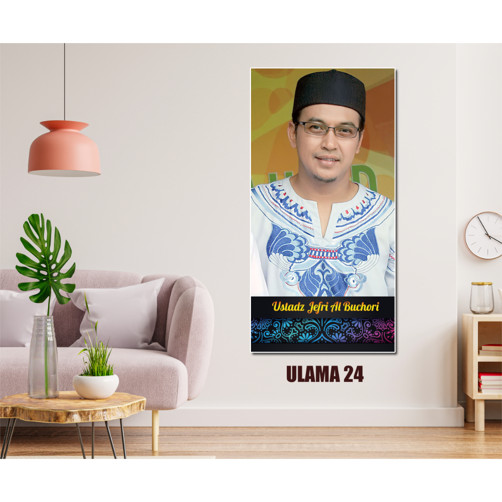 Hiasan Dinding Foto USTAD JEFRI AL BUCHORI Untuk Di Pajang Di Ruang Tamu Di Jamin Bahan Berkulitas