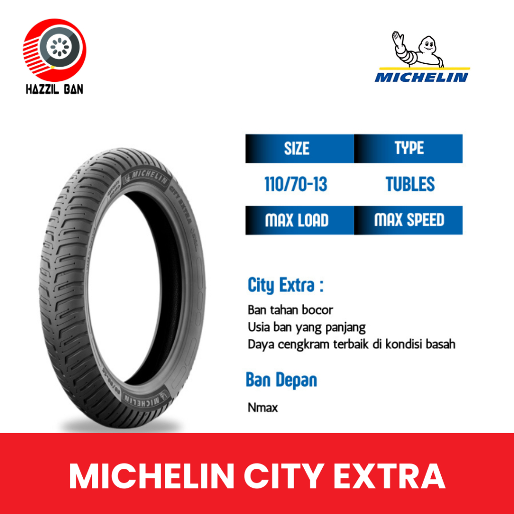 Ban Motor Michelin City Extra  Ring 13 | Ban Tubeless