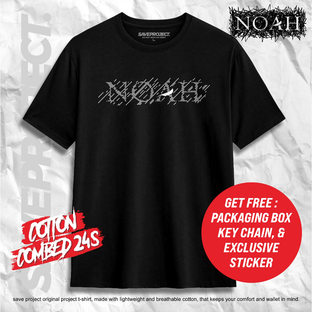 SAVE Project | T-Shirt NOAH "POLKADOT" Logo | Kaos NOAH | Sahabat NOAH Merch | Kaos Pria Kaos Distro