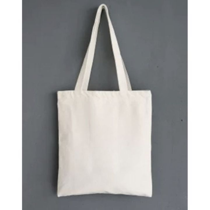 FLASH SALE Totebag Blacu Perekat dan Resleting, Tas Tote Putih Polos Atau Sablon Bahan blacu Ukuran