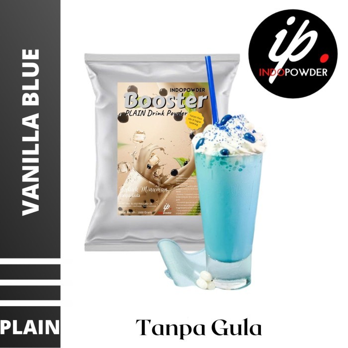 

PLAIN Bubuk Minuman VANILLA BLUE 1Kg - Tanpa Gula 1KG