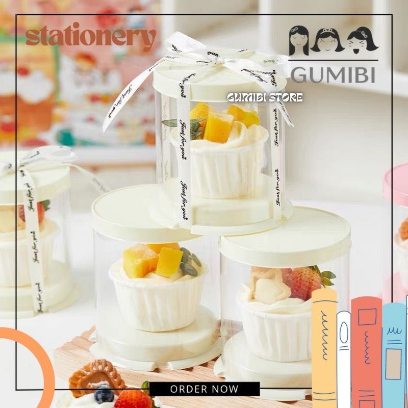 BOX CUPCAKE TEMPAT BOX MIKA ROUND CUPCAKE Plastik Cupcake Box MinI
