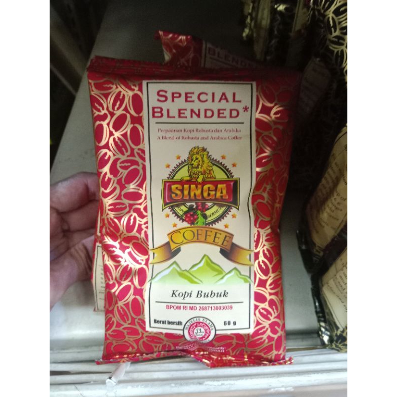 

Kopi Bubuk Singa Spesial Blended kemasan 60 gr