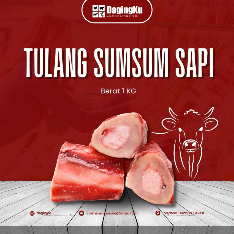 

Tulang Sumsum 1Kg/Tulang Sumsum Sapi Jumbo Premium Fresh Halal/Bone Marrow 1kg