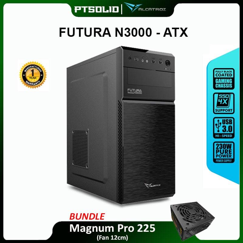 Alcatroz Futura Black N3000 - Include Psu 450 Watt