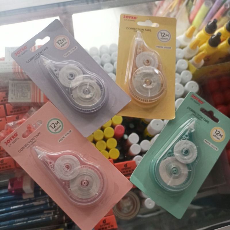

Tipe X Kertas/Correction 12m x 5mm Pastel Joyko