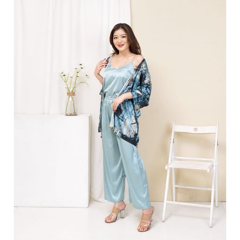 Luna Outer set/Kulot/Kimono/baju tidur