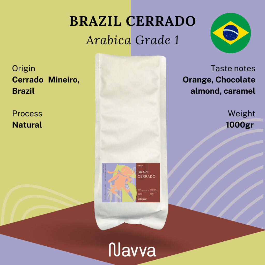 

1 Kg Biji Kopi / 1000 gram Coffee Beans Premium 100% Arabica Brazil Cerrado