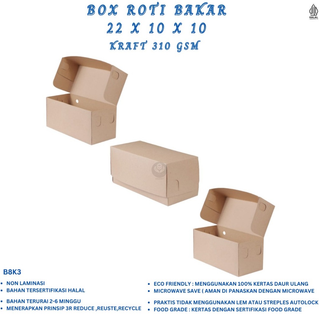 

Box Roti Bakar Dus Roti Bakar Dus Roti (B8K3-22X10X10 Cm)