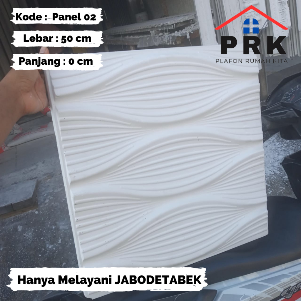 02 WallPanel 3D Gypsum 50x50 CM | WallPaper Dinding Dekorasi / Wallpanel Wallmoulding Wallpanel Hias