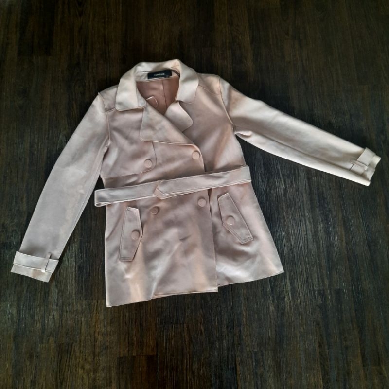 Zara Basic Pinkish Coat Pendek Wanita