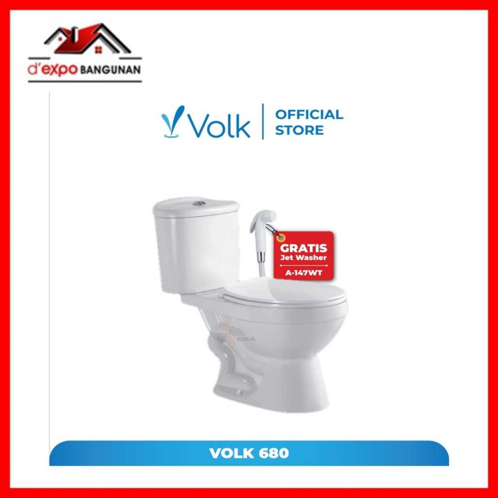 Closet Duduk Volk 680 + Jet Shower
