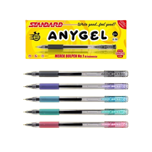 

Standard Pen - Any Gel 0.38 Per Pcs (Pulpen, Pena, Ballpoint)