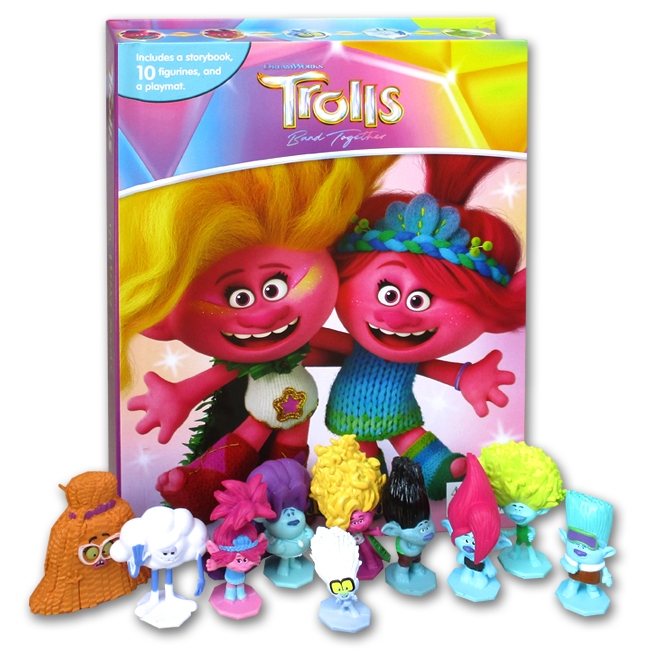 My Busy Book DreamWorks Trolls Band Together includes a Storybook, 10 Toy Figurines and a Giant Play