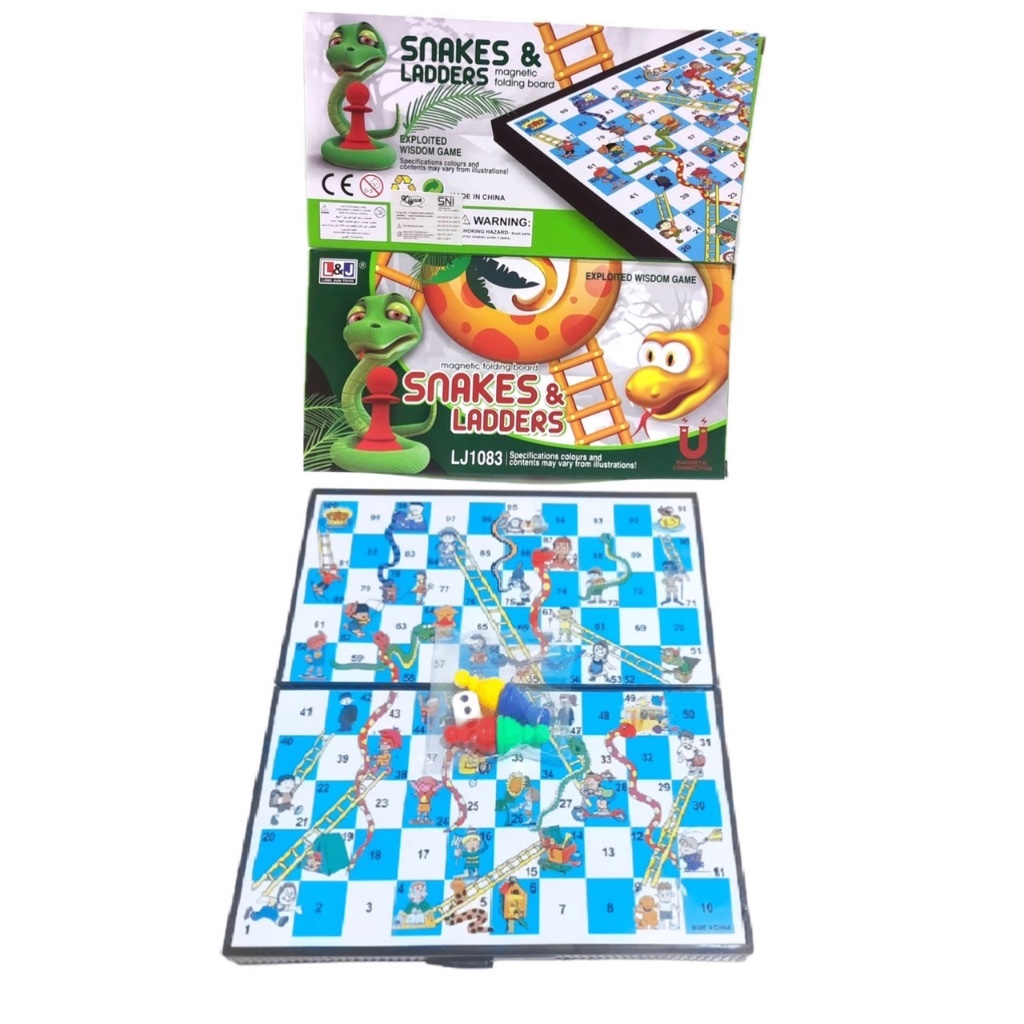 snakes & ladders board game mainan ular tangga magnet premium exclusive besar
