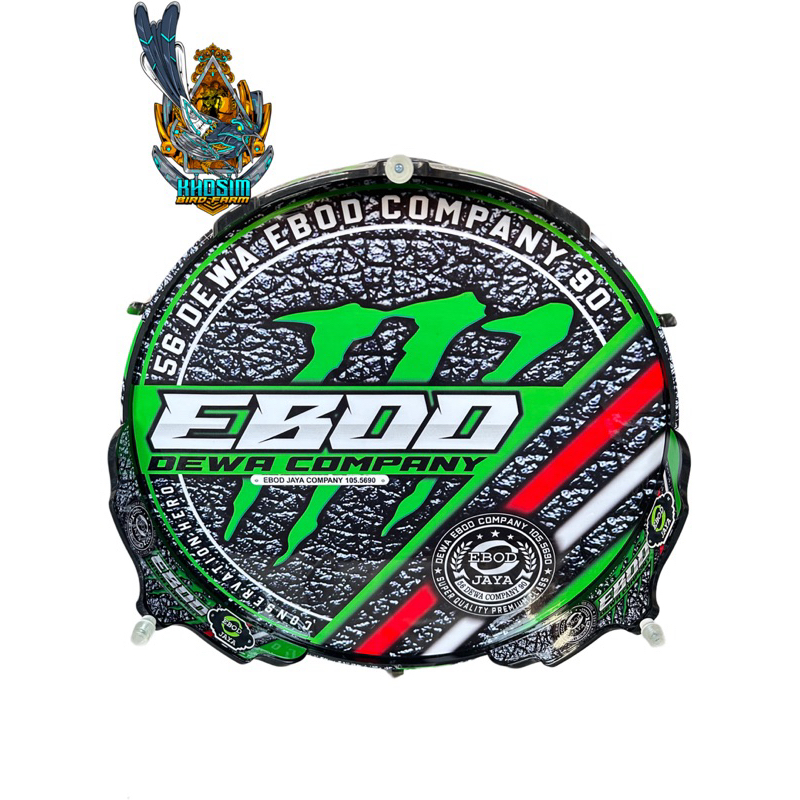 Sangkar Murai Ebod Jaya PVC no.2 Water Slide Decal Motif Yin & Yang Samurai japanese terbaru 2024