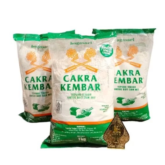 

Bogasari Tepung Terigu Cakra Kembar 1 kg 1pcs