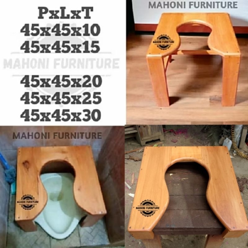 kursi toilet closet jongkok portable kayu kursi lansia