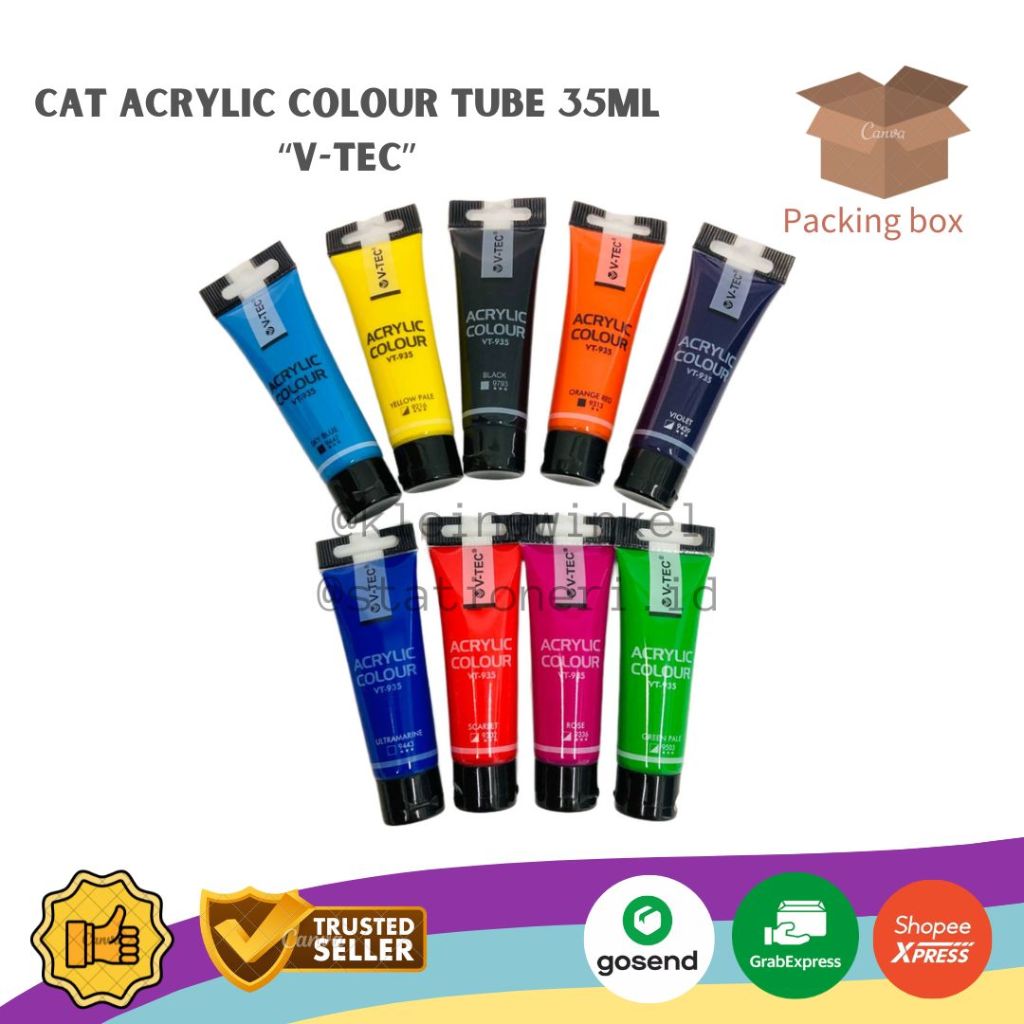 

Cat Akrilik Tube 35ml V-TEC/ Arylic Colour Tube [ 1 PCS ]