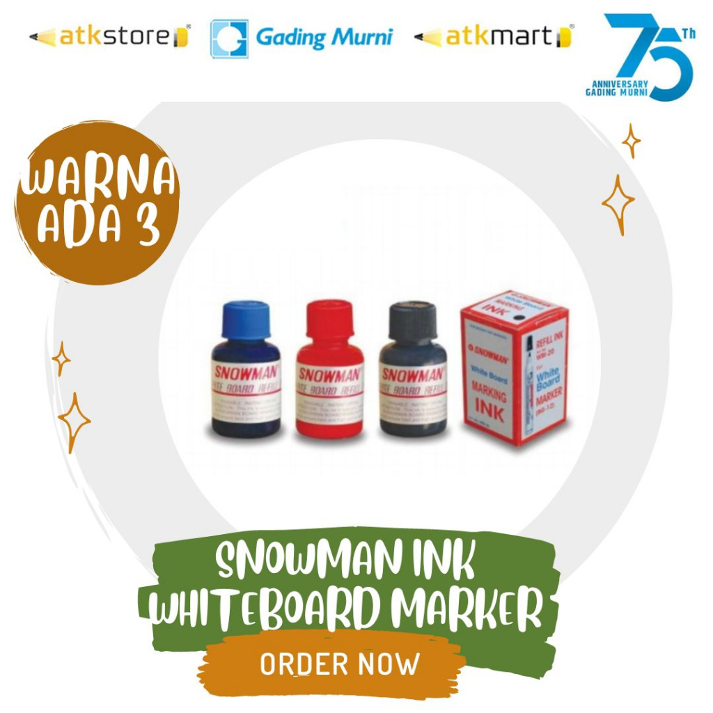 

Snowman Ink Whiteboard Marker Refill Black Blue Red