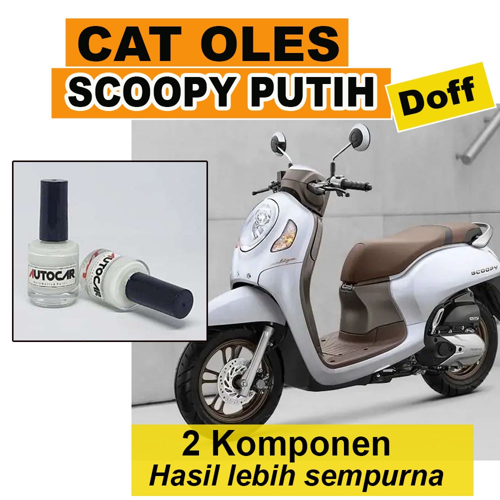 Cat Oles Langsung pakai Scoopy Putih Dof 2 komponen - cat Scoopy Prestige White - Penghilang baret l