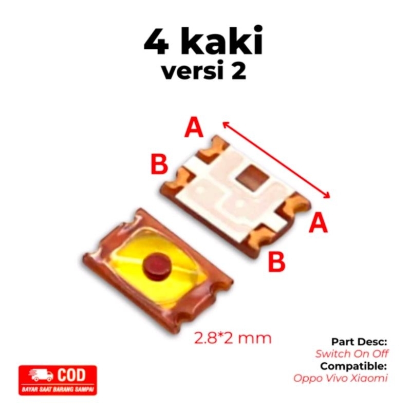 Switch On Off Kaki 4 Versi 2 / Tombol Switch Power Volume
