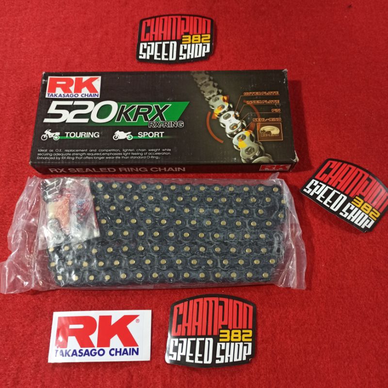 Rantai RK TAKASAGO Chain KRX RX-Ring 520 120L 120 520-120L 520-120 Black Hitam Original