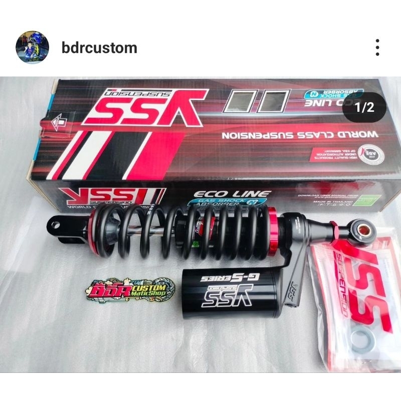 shock Tabung Yss New G plus G SRIES 330 mm VARIO 125 VARIO 150 BEAT SCOPY MIO Nouvo aerox
