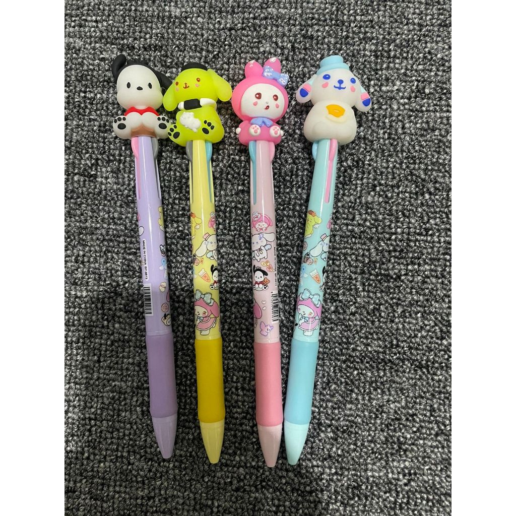 

Pena 3 Warna Sanrio Pulpen Pen Bolpen Bolpoint Gelpen Tinta Pulpen Pom Purin Cinnamoroll My Melody Hello Kitty