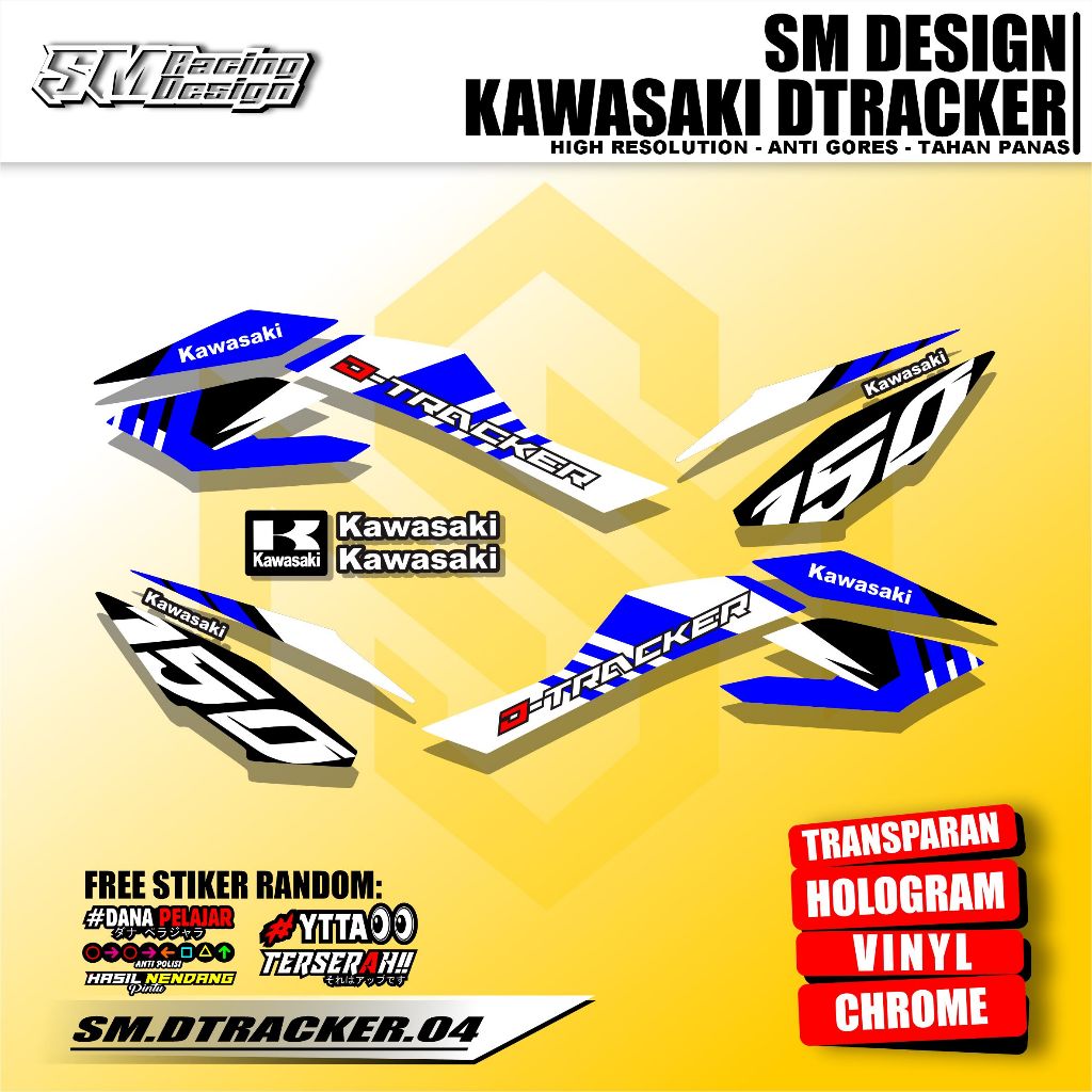 SM Striping Sticker Variasi Dtracker 150 - Stiker Motor D-TRACKER 150 - Setiker Kawasaki Dtracker 15