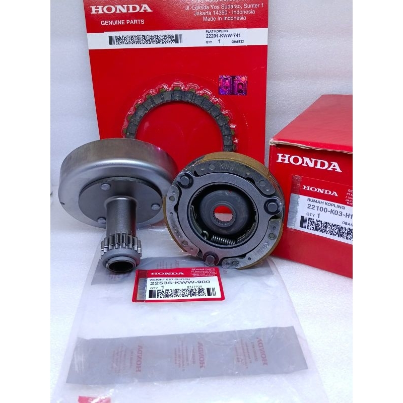 Lonceng kopling K03+kampas ganda Assy+kampas kopling KWW Revo fit injeksi  Revo x injeksi Revo injek