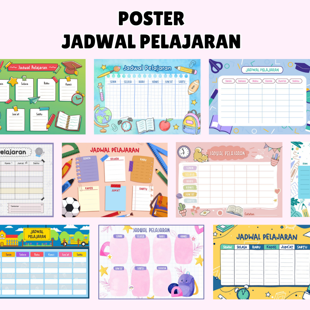

POSTER JADWAL PELAJARAN A4 - POSTER SEKOLAH JADWAL PELAJARAN
