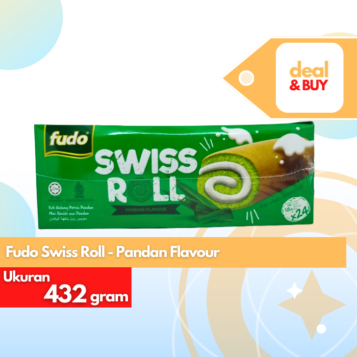 

Fudo Swiss Roll Pandan Flavour 18g x 24pcs