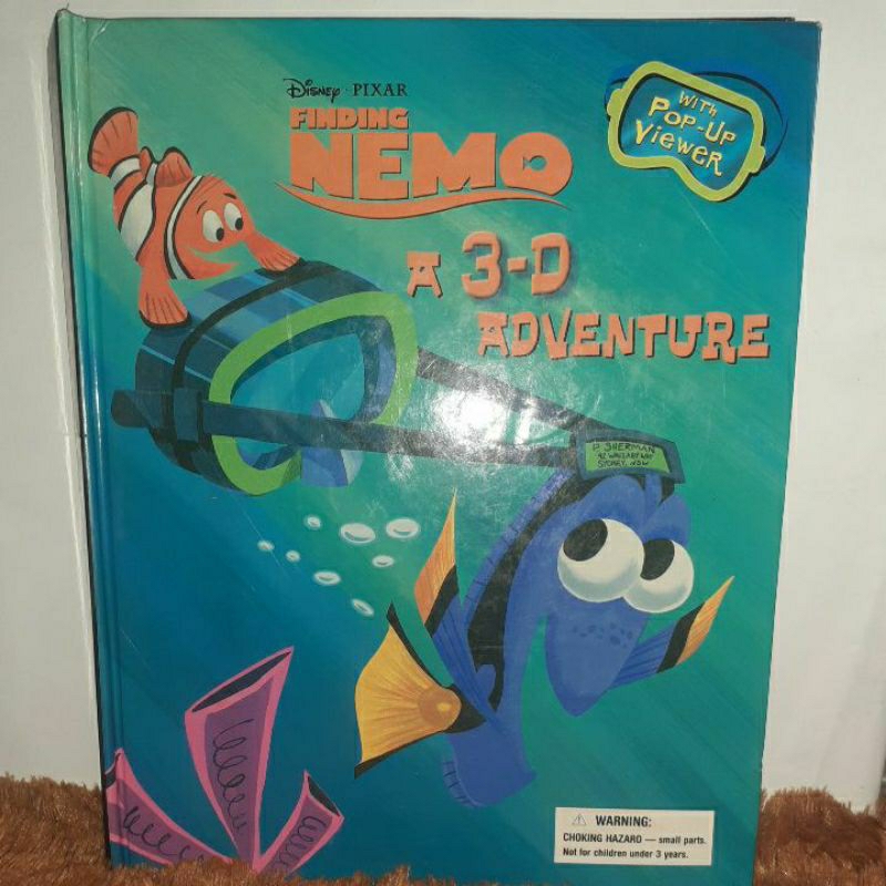 Buku Anak Preloved | Buku Cerita Anak Kacamata 3D Pop Up - Disney Finding Nemo