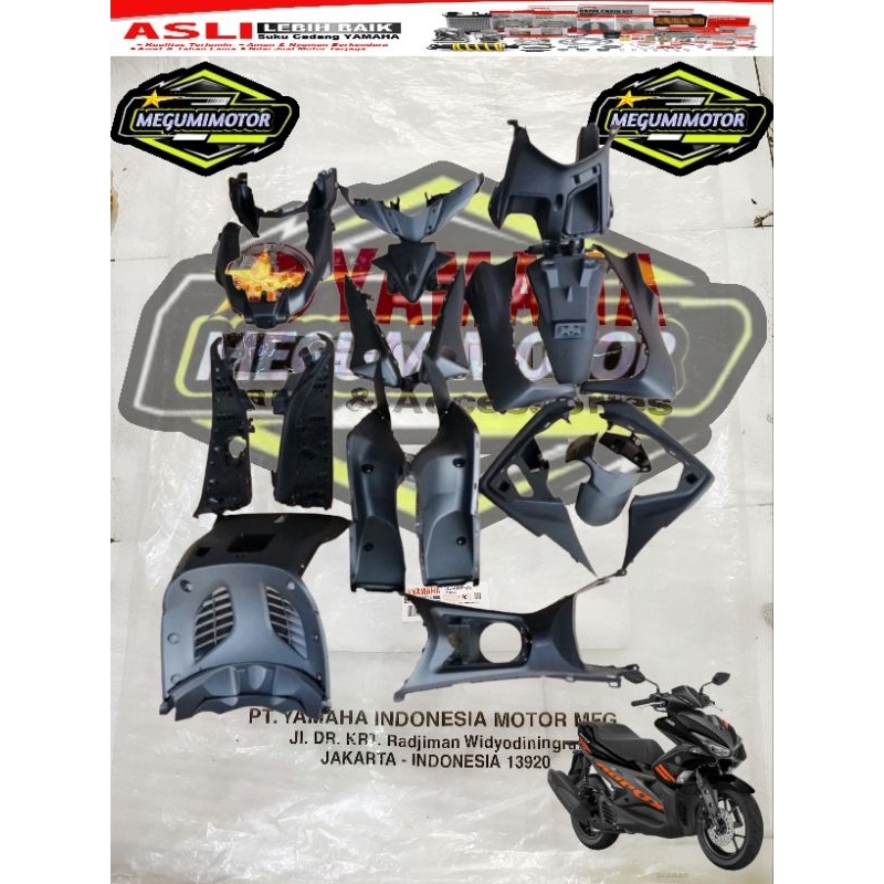 FULL BODY KASAR SET YAMAHA AEROX 155 OLD (19pcs) ORIGINAL YAMAHA