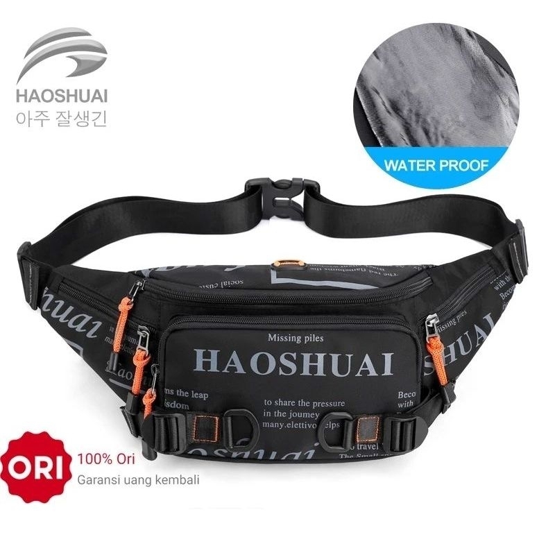 Tas Salempang Bag HAOSHUAI Waistbag Pria Waterproof
