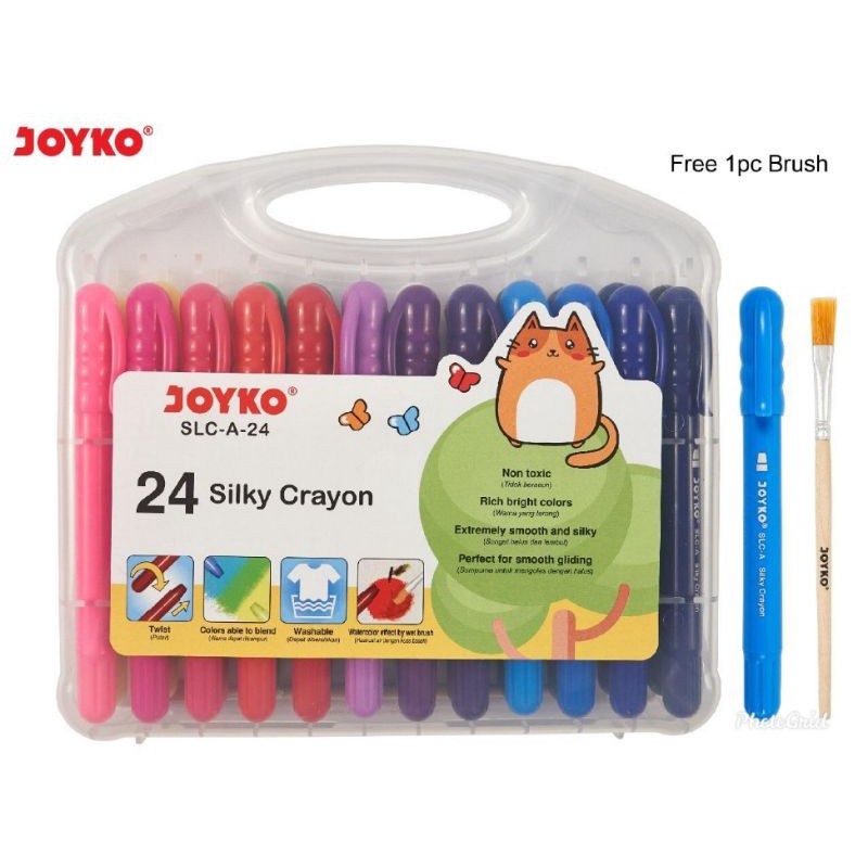 

READY STOK Silky Crayon 24 warna Joyko Krayon Halus