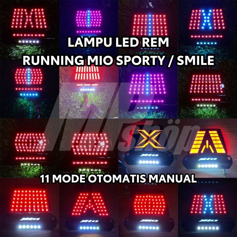 Led running mio lampu stoplamp running mio sporty/smile, lampu running variasi mio pnp