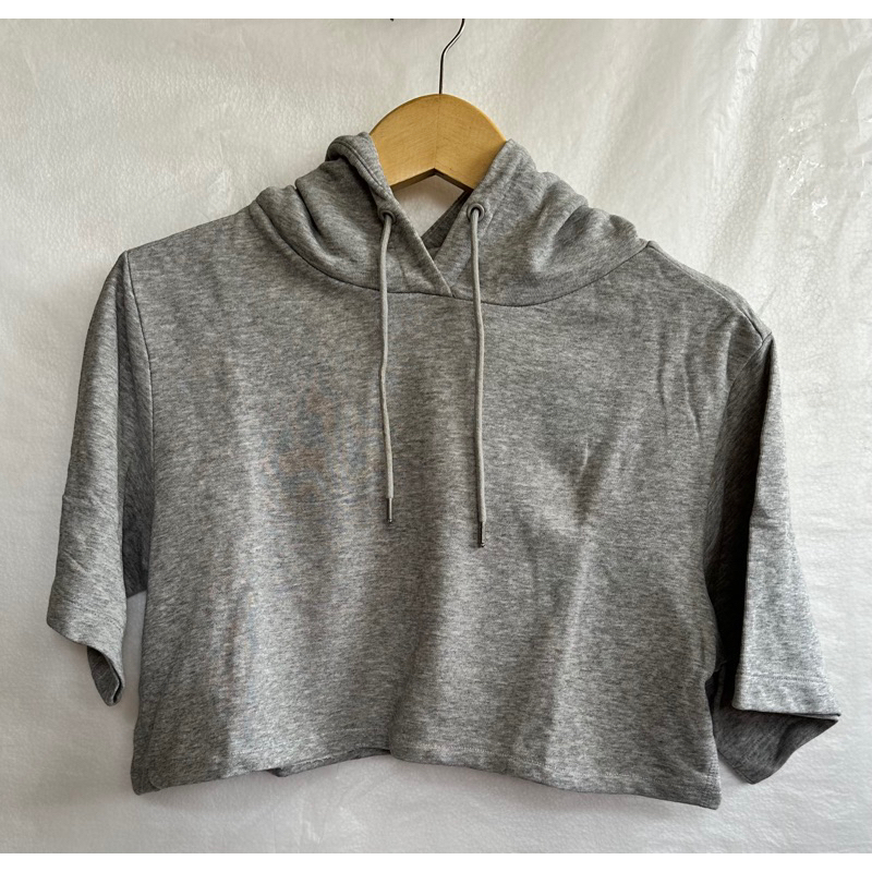 crop hoodie, lengan pendek