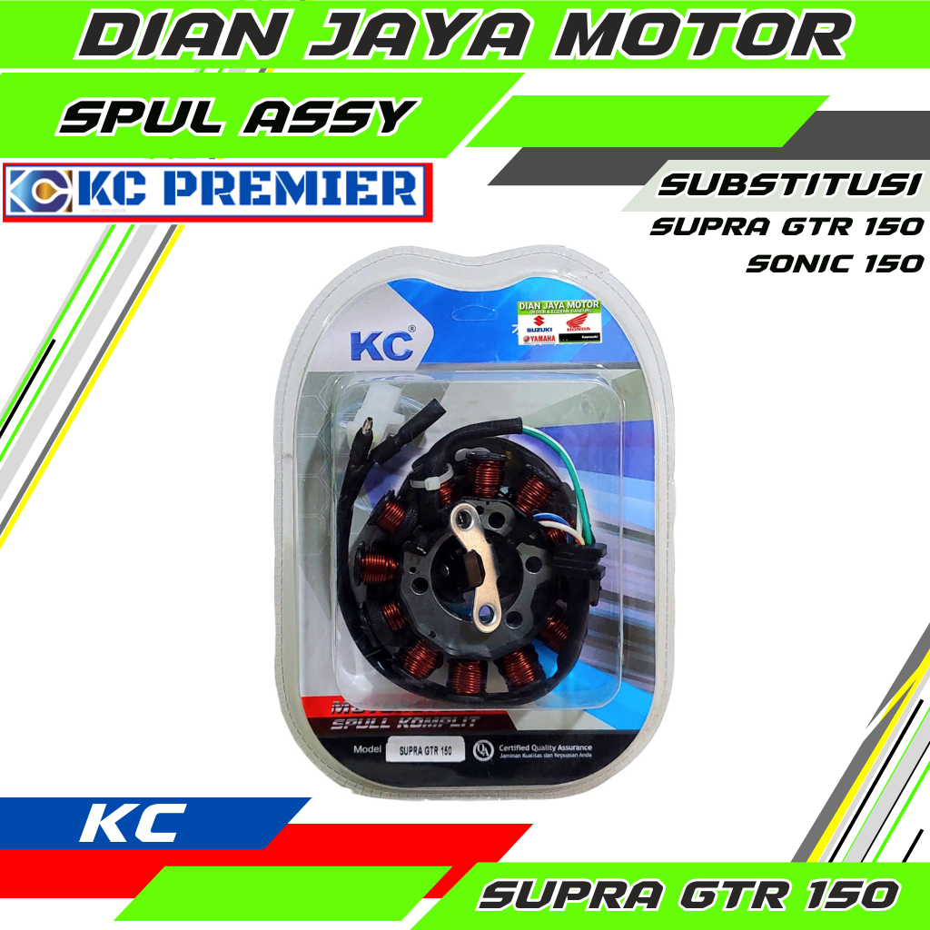 Sepul Spool Spoll Spul Supra GTR 150 Sonic 150 K56 KC Premier Stator assy Honda Supra GTR Sonic new 
