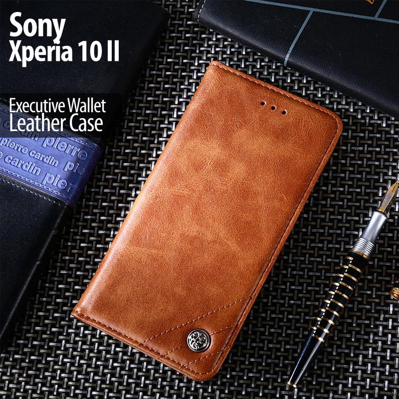 TERBAIK Sony Xperia 1 II  Executive Wallet Leather Flip Case