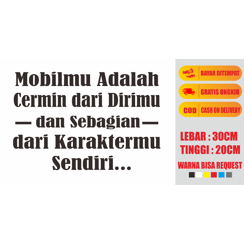 Stiker kaca samping mobil pick up kata kata stiker mobil kata kata buat kaca mobil truk dll