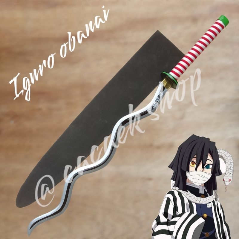 pedang kayu obanai anime cosplay