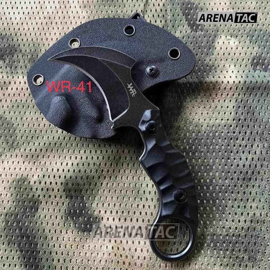 Arenatac - Pisau Karambit Tactical Kydex WR 41 / Pisau WR Tactical Outdoor + Holster Dan Teklock
