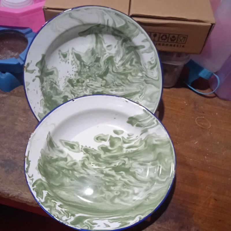 piring seng piring jadul piring batik