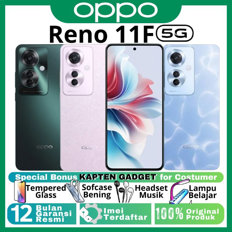 HP OPPO RENO 11F 5G 8/256 | RENO11 F 5G 8/256GB Ram Upto 24GB 100% BARU ORIGINAL GARANSI RESMI