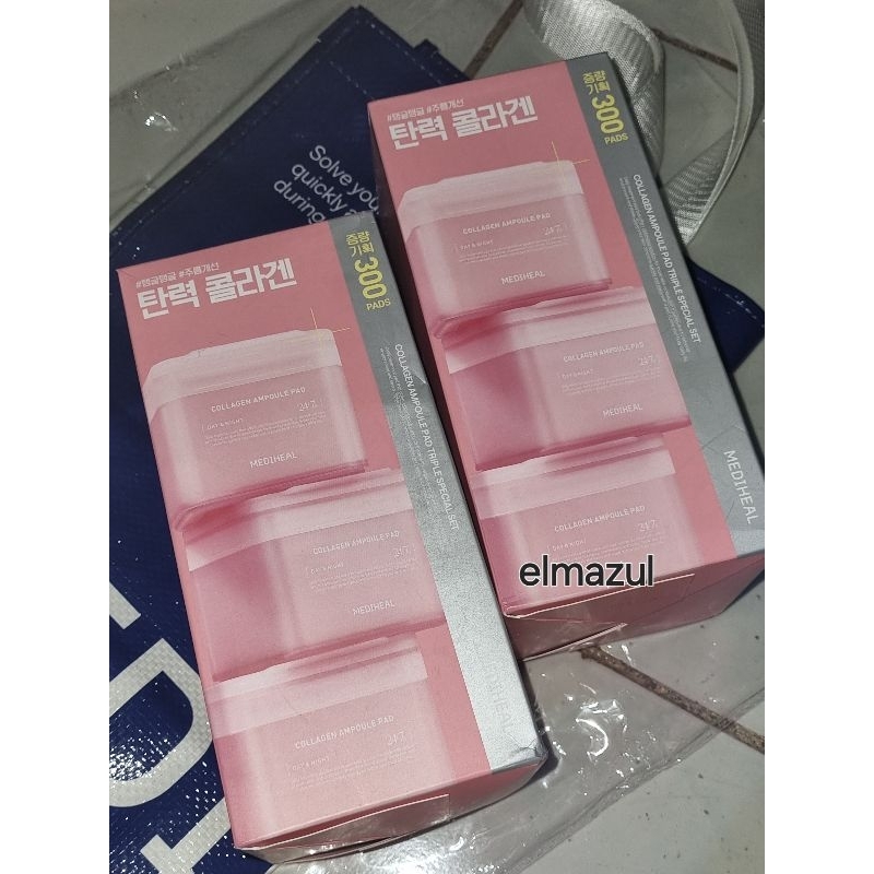 (READY STOCK) MEDIHEAL toner pad. Mediheal collagen ampoule pad