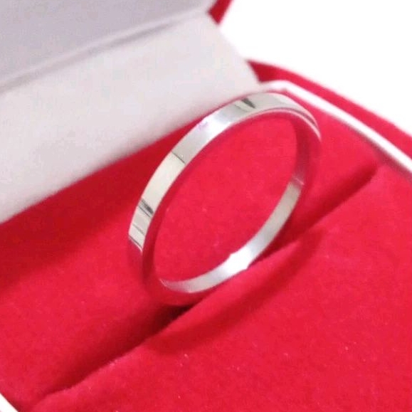 Cincin Pria Tunangan Cincin Titanium Asli Perhiasan Anti Karat & Pudar